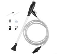 Sifone per la pulizia di ghiaia e sabbia con valvola di flusso d'acqua e filtro per prevenire l'ostruzione durante lo scambio d'acqua dell'acquario