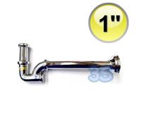 Sifone per lavabo a colonna, tappo posteriore da 1'' - Giacomini