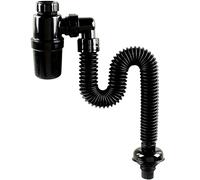 Sifone per Lavabo, Tubo Flessibile Universale con Funzione Anti-Intasamento, 60 cm, per Cucina e Bagno, Installazione Semplice, Prolunga la Durata, Prevenzione Blocchi, per Lavandini Compatti