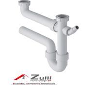 Geberit 152768111 - Sifone per lavatrice/lavastoviglie 40 mm di superficie di drenaggio del corpo bianco
