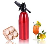 Sifone per soda, 1 l, in alluminio, per acqua frizzante, per uso domestico ed esterno, macchine per acqua gassata, seltzer per bibite fresche e cocktail, utilizza cartucce di CO2 da 8 g (non incluse)
