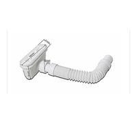 Sifone Pilettone di Scarico 162x41x62 mm con Uscita Orizzontale e Tubo Regolabile da 300 a 980 mm per Piatto Doccia Aica