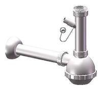 SIFONE PP A BOTTIGLIA 1 VASCA + 1 ATTACCO BIANCO MM 40 1"1/2 PZ 5