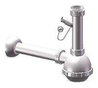 SIFONE PP A BOTTIGLIA 1 VASCA + 1 ATTACCO BIANCO MM 40/32 1"1/4 PZ 5