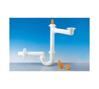 SIFONE SALVASPAZIO "LIRA" A "S" 1 VASCA 1 1/2" X 40 MM., PER CUCINA