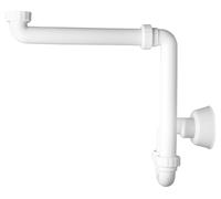 SIFONE SALVASPAZIO OMP 2126.054.6 IN ABS BIANCO PER LAVABO SOSPESO CON CASSETTI