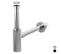 Sifone Scarico D'arredo per Lavabo INOX Bonom 11 x 4 x 32 Finitura Cromata