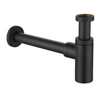 Sifone Scarico D'arredo Tondo 1 4 Nero Opaco Remer