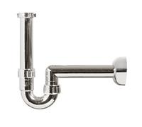 Sifone Scarico per Lavabo ABS Metallizzato Ghidi 11 x 4 Ø 40 mm