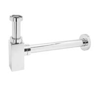 Sifone scarico quadro d'arredo ottone cromato squadrato 1¼" attacco 32mm mod. Vi