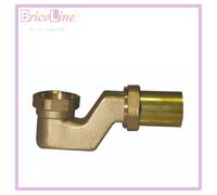 SIFONE SCARICO RIBASSATO IN OTTONE PER COLONNA VASCA 1"1/2