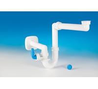 Sifone Spazio 1 per lavelli ad 1 vasca con Glu-Glu Stop Domestico tee anti-rumore per silenziare scarico Lavastoviglie/Lavatrice