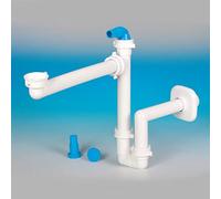 SIFONE SPAZIO BAGNO PER LAVABI CON RACCORDO E PORTAGOMMA Ø20-25