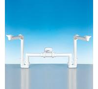 SIFONE SPAZIO BAGNO PER LAVABO DOPPIO 1"-1¼" USCITA Ø32-40 BIANCO