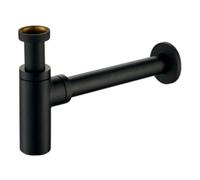 Sifone Tondo in Ottone Nero Opaco Modello Visual 1¼ x 32 mm Idroweb