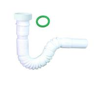 Sifoni, canotti in plastica (polipropilene) per lavello, lavabo, lavandino, vasca, doccia, lavatoio ad incasso o salvaspazio (Canotto estensibile da 32/40 mm con ghiera in plastica da 1''1/2)