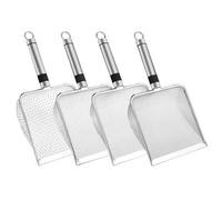 SIFTER DEL SUOLO - Giardinaggio Setaccio del suolo | Setaccio setaccio con manico | Scoop setaccio per vasi | 4 pezzi Tamas di compostaggio con manico per la spiaggia pettinando bonsai cura del