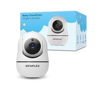 Sifuplex CloudCam Telecamera aggiuntiva I 720p HD Singola Camera per Babyphone SFB-1 I 360° Girevole & Zoom I Connessione FHSS sicura da 2,4 GHz I Portata fino a 300 m Wireless e senza Wi-Fi