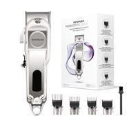Sifuplex Fusionblade - Tagliacapelli professionale, senza fili, con potente motore e lame in acciaio al carbonio, durata della batteria da 180 minuti, display a LED e USB-C I, include 4 accessori