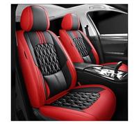 SIFUSM Auto Sedile Copriseggiolino per Jeep per Cherokee WK2 WJ per Patriot per Wrangler per Compass per Renegade per Grand Cuscino Sedile Anteriore Interni Pelle Coprisedili Auto(Black Red Front)