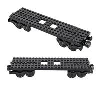 Sifxouped Set di 2 mattoncini per treno merci, accessori per ferrovia, set di mattoncini da costruzione, base di treno, accessori