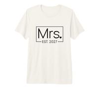 sig.ra EST. 2027 Appena sposata Promosso A Mrs And Mr Wedding Maglietta Premium
