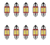 SIGANDG 10 Pezzi Festoon 6418 C5W Lampadina LED Per Auto 31MM, Canbus Senza Errori, Luci Interne Per Mappa, Lampadina Targa, 12V 420LM 10MSD 4014 Chipset 6000K (Bianco)