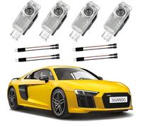 SIGANDG 4 Pezzi Compatibile con Luci Proiettore Porta,PerA1/A3/A4/A5/A6/A7/A8/Q2/Q3/Q5/Q7/Q8/TT/R8, illuminazione Sottoscocca Auto, Luce LED di benvenuto Proiettore Logo.