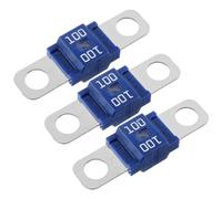 SIGANDG AMI/Midi Fusibili 100A ad Alta Corrente Bolt-on Fusibile 100 Amp Blu per Auto, Autobus, Camion, Roulotte, Veicoli da Costruzione (Confezione da 3)