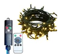SIGANDG Catena luminosa da esterno 10 m 100 LED 8 modalità di funzionamento, telecomando, funzione timer Controller USB con elevata compatibilità