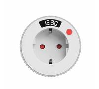 SIGANDG Conto alla Rovescia Presa timer, 1 Minuti a 24 Ore Conto Alla Rovescia Meccanico Ingranaggio, Rotante Presa Temporizzata con Display LED 16A 3680W per Luci Natalizie, Stufe ed Elettrodomestici