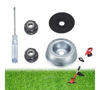 SIGANDG Dado Fissaggio Kit per Lama Decespugliatore adattatore lama per tagliaerba Stihl S56 FS56R FS65 FS74 FS76 FS80 disco di spinta, piastra Rider, collare dado, cacciavite manutenzione(5 Pezzi)