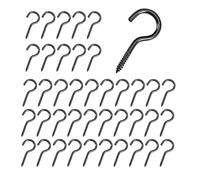 SIGANDG Gancio a vite nero Ganci a Vite per Soffitto ganci a vite in acciaio inox per Piante Sospese, Decorazione Artistica, Chiavi(40 Pezzi/M3-40 mm)