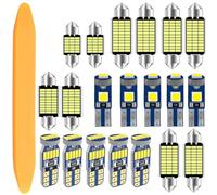 SIGANDG T10 W5W LED 194 168 2825 Lampadina Per Auto,Lampadina A Festone 6418 C5W Per Auto (31/36/39/41mm),T5 W3W 2721 27 37 286 Lampadina LED PC74,12V 6000K (Bianco),Senza Errori Canbus [20 Pezzi]
