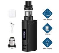 Sigaretta Elettronica, Starter kit sigaretta elettronica, Armor 100w, E Cigs, batteria ricaricabile 2000mah con serbatoio di riempimento inferiore da 0,25ohm, No E liquido, senza nicotina (Black)