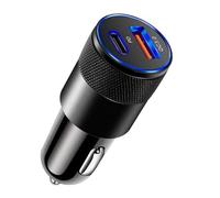 Sigarette Accendini Adattatore Ricarica Rapida 3.1A Telefono Auto Doppia Porta USB C Veloce Per Il Telefono Caricatore Portatile