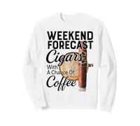 Sigaro Che Fuma caffè Caffiene Bere papà Cappello Cubano Divertente Felpa