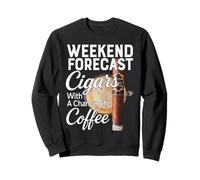 Sigaro Che Fuma caffè Caffiene Bere papà Havana cap Divertente Felpa