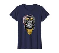 Sigaro di Scimmia Gorilla Divertente Che Fuma Sigaro Maglietta, Donna, Navy, XXL