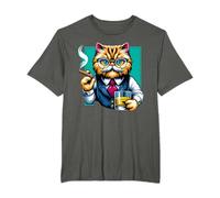 Sigaro Gatto Persiano E Whisky Maglietta