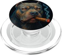 Sigaro Pitbull | Cane alfa tabacco fumatore cane grintoso PopSockets PopGrip per MagSafe