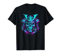 Sigaro Samurai Skull Warrior - Cool Vaporwave Retro Anni '90 Y2K Maglietta