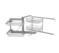 Sige Meccanismo Estraibile per Angolo Base con 4 Cesti, 450 Mm, Cromato