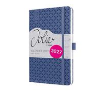 SIGEL 7J101 Agenda settimanale Jolie 2027-1 anno - circa A5 - Indigo Blue - 2 pagine = 1 settimana - copertina rigida - 80 g/m² - blu - 174 p. - certificazione FSC