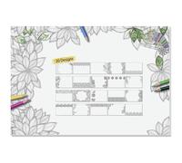 SIGEL HO580 Sottomano da scrivania di carta, con motivi da colorare, A2 (59,5 x 41 cm), 20 fg.