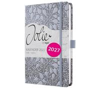 SIGEL 7J361 Agenda settimanale Jolie 2027-1 anno - circa A5 - Enchanted Sky - 2 pagine = 1 settimana - copertina rigida - 80 g/m² - blu medio/nero - 174 p. - certificazione FSC