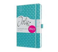 SIGEL Agenda settimanale Jolie 2027 A5 copertina rigida | 7J103, calendario, planner, organizer, certificato FSC, verde acqua