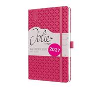 SIGEL Agenda settimanale Jolie 2027 A5 copertina rigida | 7J105, calendario, planner, organizer, certificato FSC, rosa fucsia