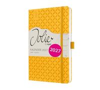 SIGEL Agenda settimanale Jolie 2027 A5 copertina rigida | 7J117, calendario, planner, organizer, certificato FSC, giallo mango