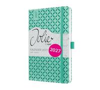 SIGEL Agenda settimanale Jolie 2027 A5 copertina rigida | 7J127, calendario, planner, organizer, certificato FSC, verde menta